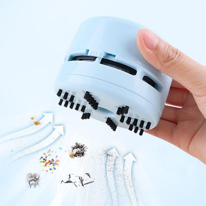 Desktop Vacuum Cleaner,Mini Hand Held Vacuum for Desk,Mini Table Dust Sweeper for Keyboard, Car, Home,Office Tech Gadgets Accessories